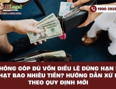 Không góp đủ vốn điều lệ đúng hạn bị phạt bao nhiêu tiền? Hướng dẫn xử lý theo quy định mới