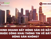 Kinh doanh bất động sản có bắt buộc công khai thông tin về bất động sản không?