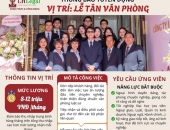 LH Legal tuyển dụng vị trí Lễ tân văn phòng TP. Hồ Chí Minh
