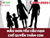 Tải mẫu đơn yêu cầu hạn chế quyền thăm con