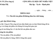 Mẫu Thông báo thu hồi sản phẩm lỗi, hàng không đảm bảo chất lượng gửi khách hàng