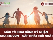 Mẫu tờ khai đăng ký nhận cha mẹ con - Cập nhật mới nhất