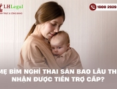 Mẹ bỉm nghỉ thai sản bao lâu thì nhận được tiền trợ cấp?