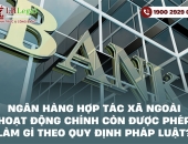 Ngân hàng Hợp tác xã ngoài hoạt động chính còn được phép làm gì theo quy định pháp luật?