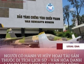 Người có hành vi hủy hoại tài sản thuộc di tích lịch sử - văn hóa danh lam thắng cảnh từ 100 triệu đồng trở lên thì phạm tội gì?