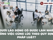 Người lao động có được làm nhiều công việc cùng lúc theo quy định pháp luật?