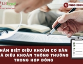 Phân biệt điều khoản cơ bản và điều khoản thông thường trong hợp đồng