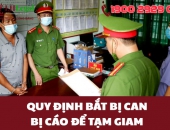 Quy định bắt bị can, bị cáo để tạm giam