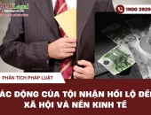 Tác động của tội nhận hối lộ đến xã hội và nền kinh tế