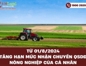 Từ 01/8/2024: Tăng hạn mức nhận chuyển QSDĐ nông nghiệp của cá nhân