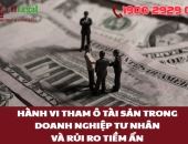 Hành vi tham ô tài sản trong doanh nghiệp tư nhân và rủi ro tiềm ẩn