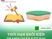 Thời hạn khởi kiện tranh chấp đất đai
