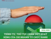 Trình tự, thủ tục chấm dứt hoạt động của chi nhánh tổ chức hành nghề luật sư