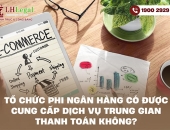 Tổ chức phi ngân hàng có được cung cấp dịch vụ trung gian thanh toán không?