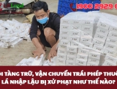 Tội tàng trữ, vận chuyển trái phép thuốc lá nhập lậu bị xử phạt như thế nào?