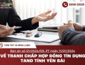 Phân tích và bình luận bản án số 01/2024/DS-PT ngày 11/01/2024 V/v Tranh chấp hợp đồng tín dụng