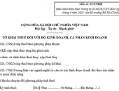 Tổng hợp Mẫu tờ khai thuế và phụ lục dành cho hộ kinh doanh kê khai