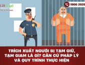 Trích xuất người bị tạm giữ, tạm giam là gì? Căn cứ pháp lý và quy trình thực hiện