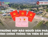Trường hợp nào người dân phải đính chính thông tin trên sổ đỏ?