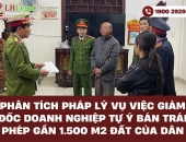 Phân tích pháp lý vụ việc giám đốc doanh nghiệp tự ý bán trái phép gần 1.500 m2 đất của dân